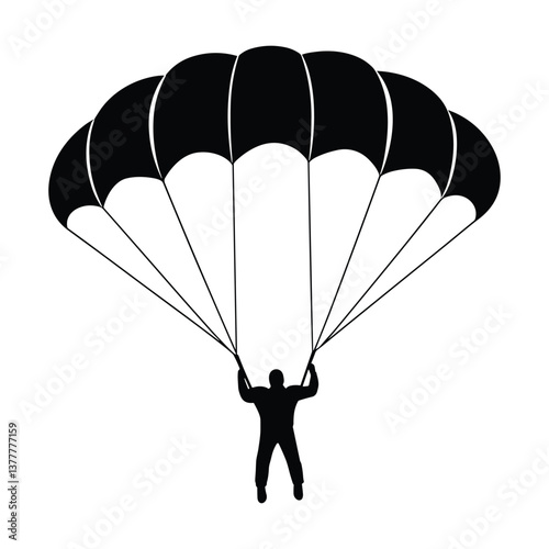 vector illustration of parachute