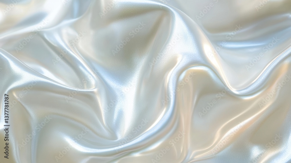 Fototapeta premium Soft iridescent pearl surfaces create an elegant backdrop with pastel hues and smooth curves, offering a dreamy and ethereal aesthetic for various artistic inspirations