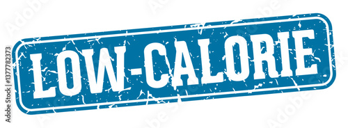 low-calorie rectangular sign. low-calorie stamp