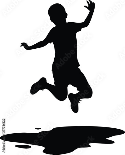 silhouette of a man jumping