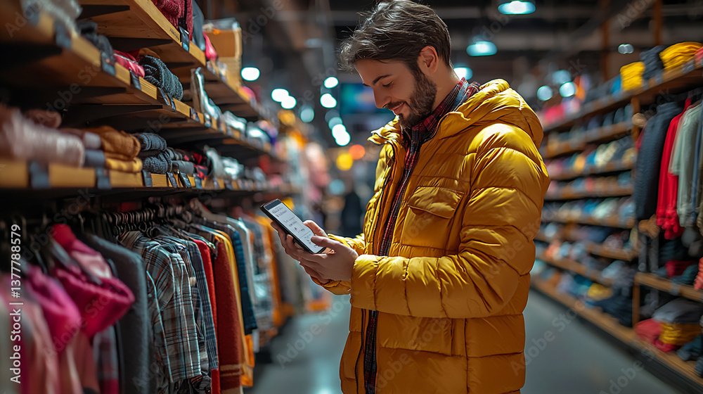 a customer using a mobile app to schedule an in-store appointment with a personal stylist. a customer using a mobile app to schedule an in-store appointment with a personal stylist.