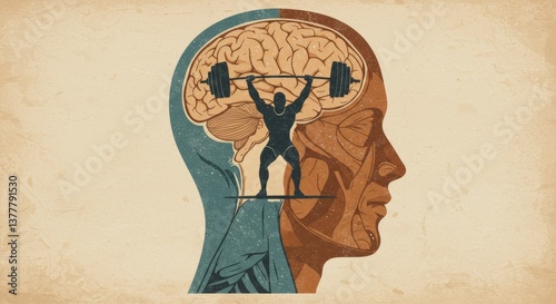 Mind Over Matter: Conceptual Art of Strength Within the Human Brain Structure
