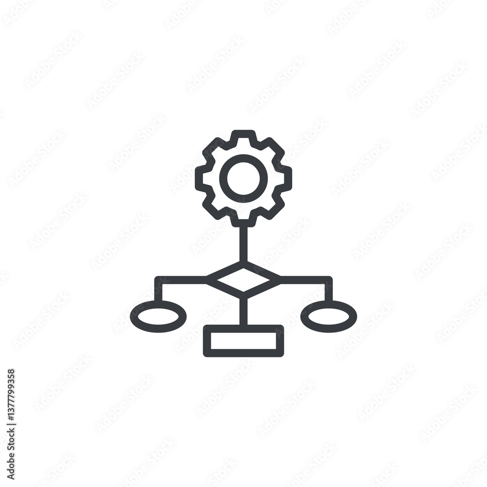 Process Optimization line icon Process Optimization line icon