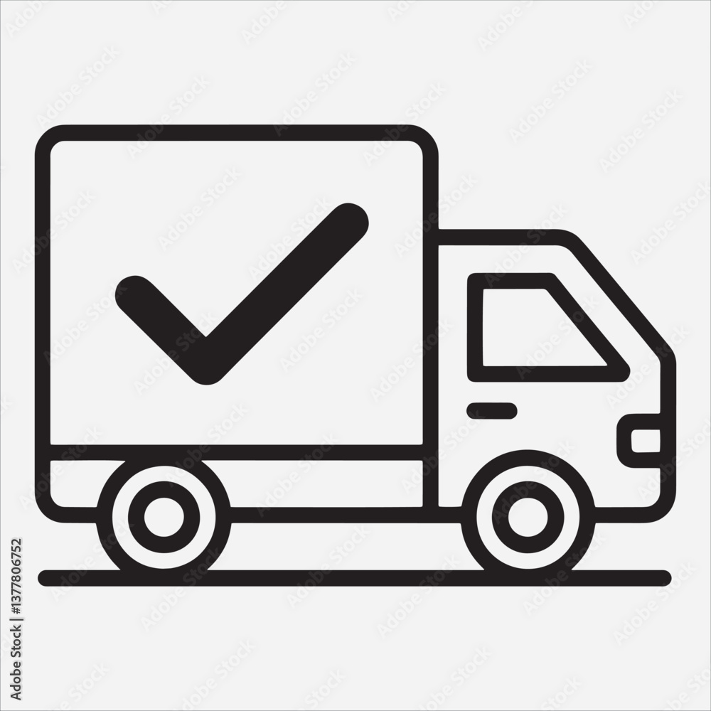 Express delivery icon outline, Vector Design Delivery Icon Style Express delivery icon outline, Vector Design Delivery Icon Style