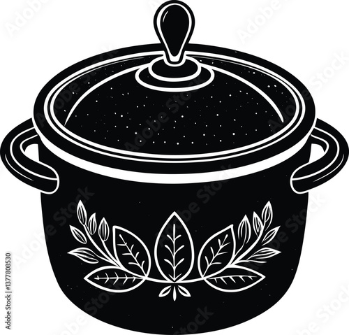 Cooking Pot Silhouette Vector