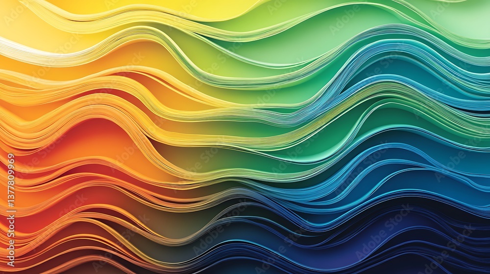 Obraz premium Colorful Abstract Wave Background. (8)