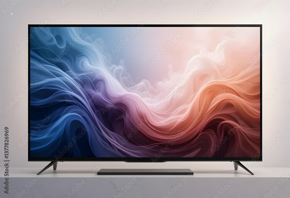 Naklejka premium abstract background with plasma tv