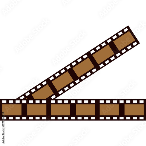 Retro Film Strip Frames Old Roll