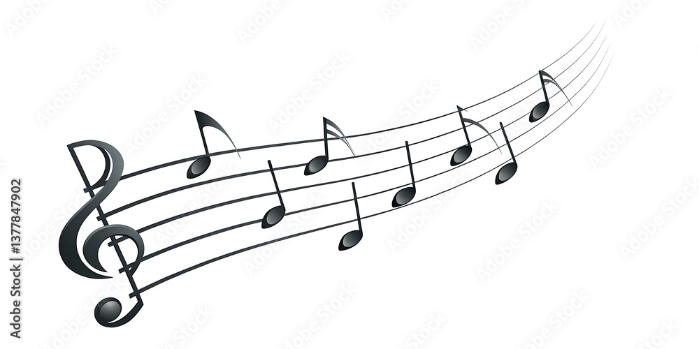 music note isolated on white background PNG. GENERATIVE AI music note isolated on white background PNG. GENERATIVE AI