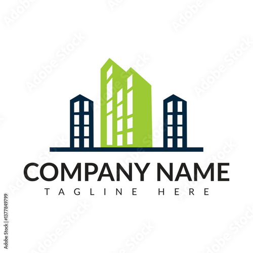 Real estate building logo. logo related to Building, Apartment, office, Architecture. Creative logo professional. simple vector design editable