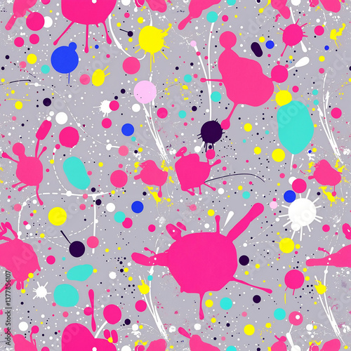 seamless pattern with ink marks