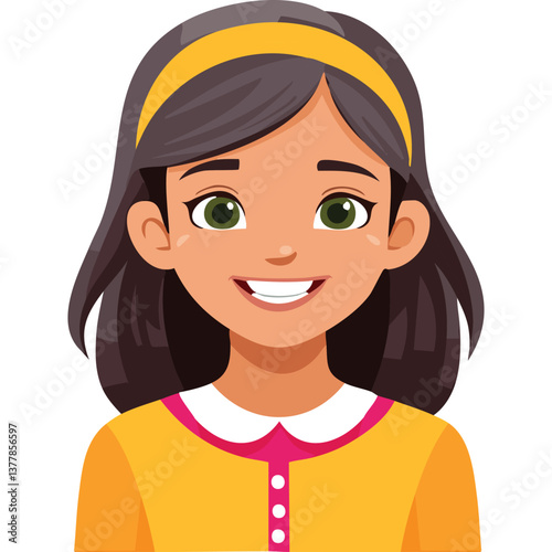 Portrait of a Happy Smiling Girl