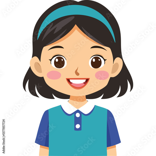 Portrait of a Happy Smiling Girl
