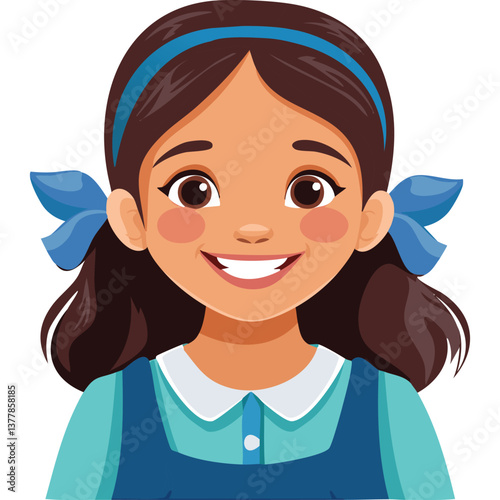 Portrait of a Happy Smiling Girl