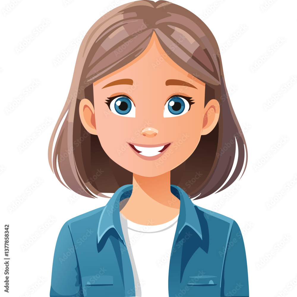 Portrait of a Happy Smiling Girl Portrait of a Happy Smiling Girl