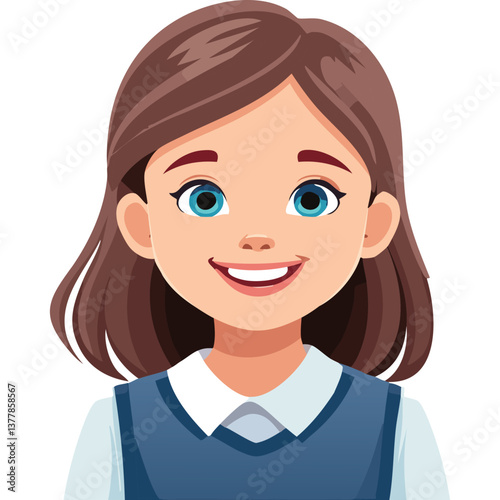 Portrait of a Happy Smiling Girl