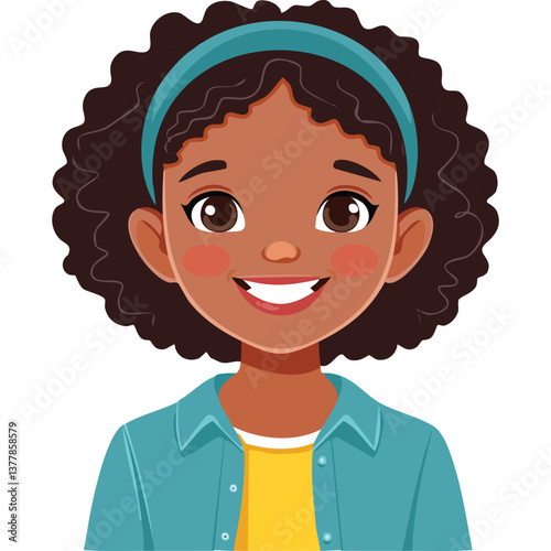 Portrait of a Happy Smiling Girl