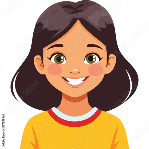 Portrait of a Happy Smiling Girl