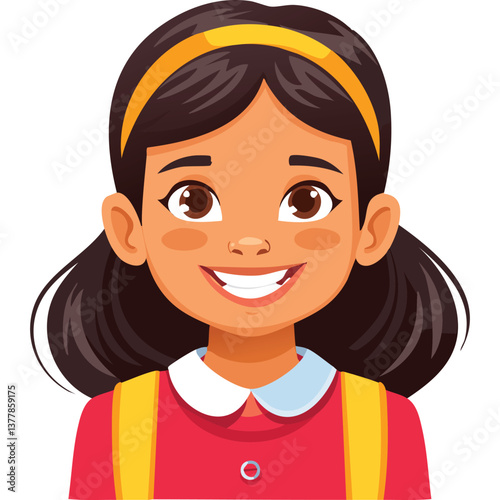 Portrait of a Happy Smiling Girl