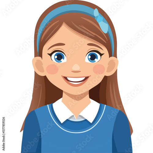 Portrait of a Happy Smiling Girl