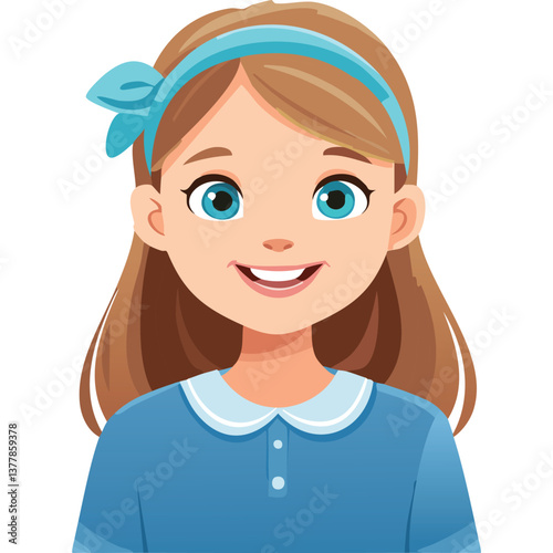 Portrait of a Happy Smiling Girl