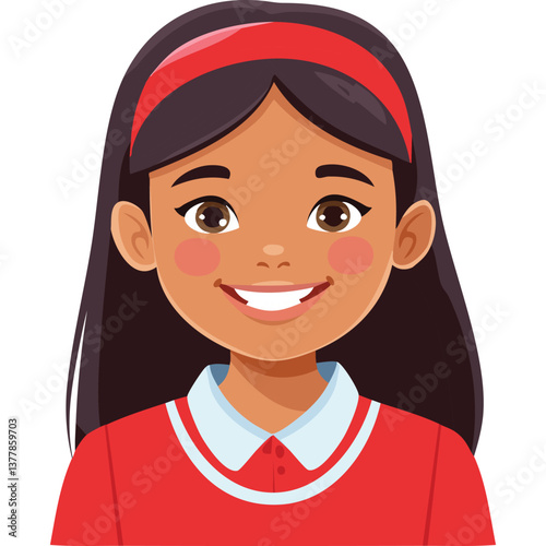 Portrait of a Happy Smiling Girl