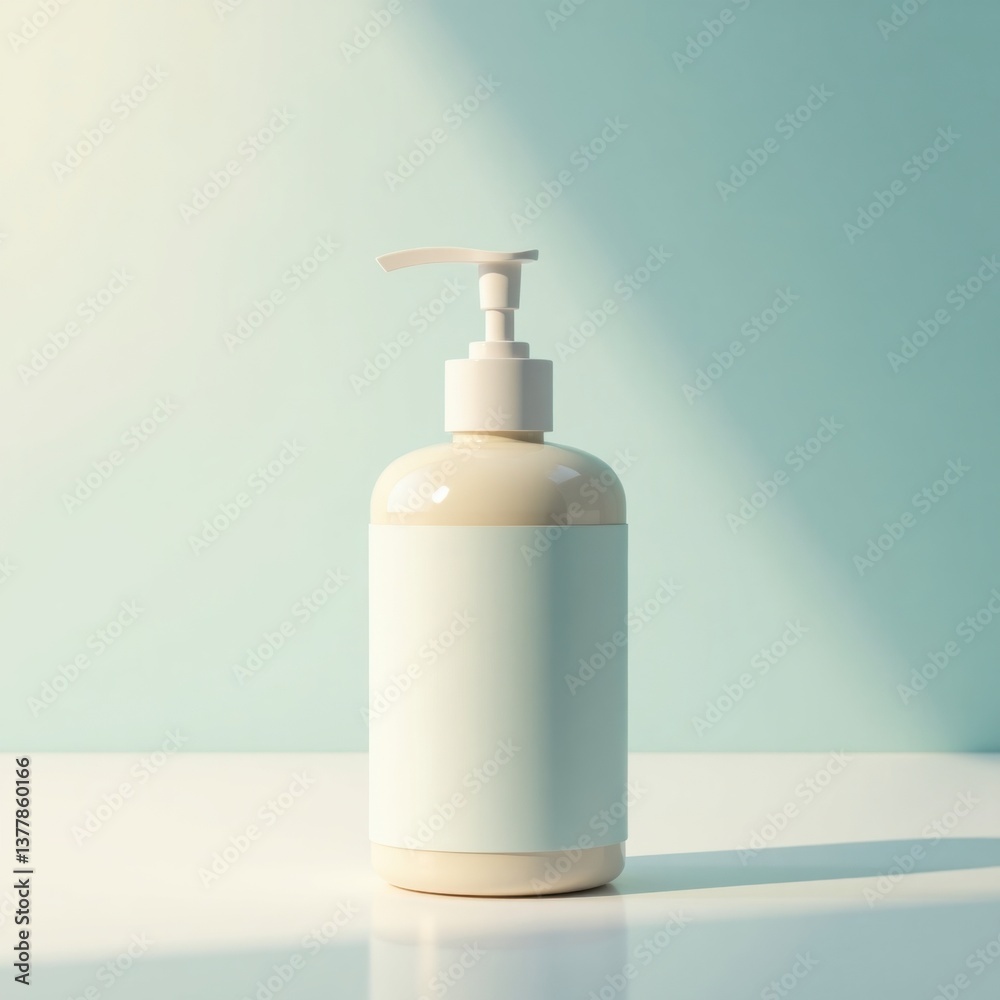 Detailed photorealistic image of a bottle of liquid soap showcased in an atmospheric and artistic interpretation Detailed photorealistic image of a bottle of liquid soap showcased in an atmospheric and artistic interpretation