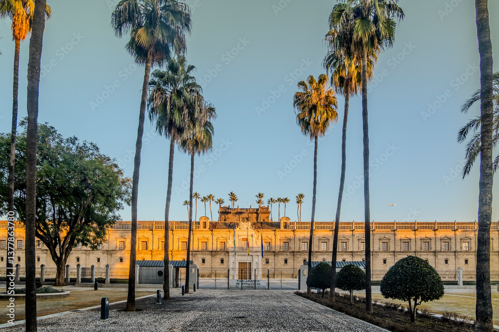 view of Andalusian parlament in Seville, Spain