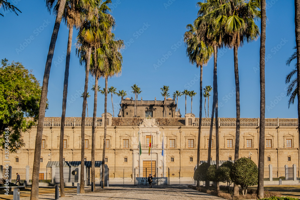 view of Andalusian parlament in Seville, Spain