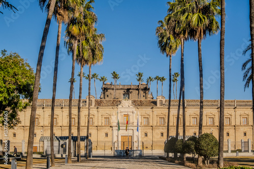Obraz na płótnie view of Andalusian parlament in Seville, Spain w salonie