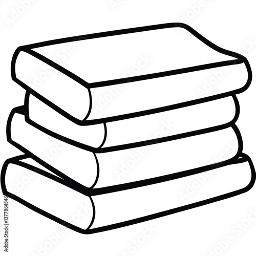 stack of books isolated on white