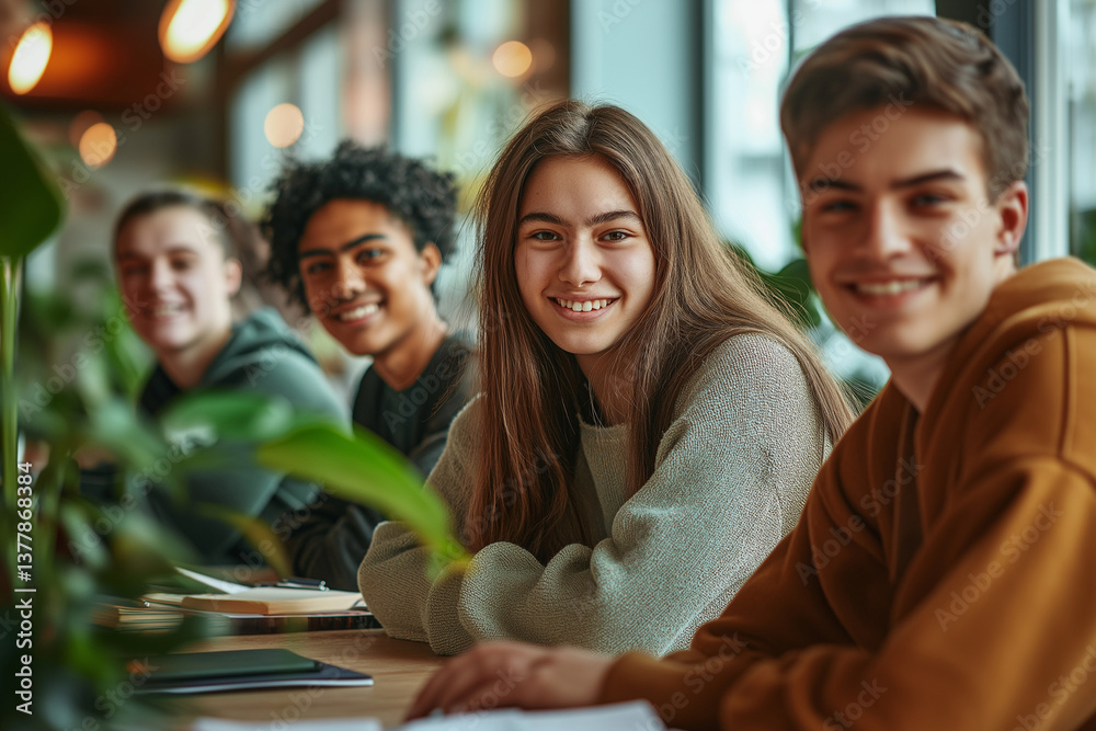 A team of business-minded professionals working on a shared project in the office. A team of business-minded professionals working on a shared project in the office.
