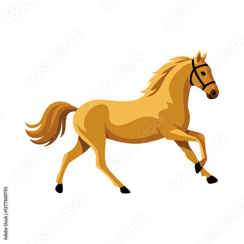 brown horse vector illustration