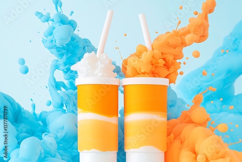 Colorful Drinks Splash photo