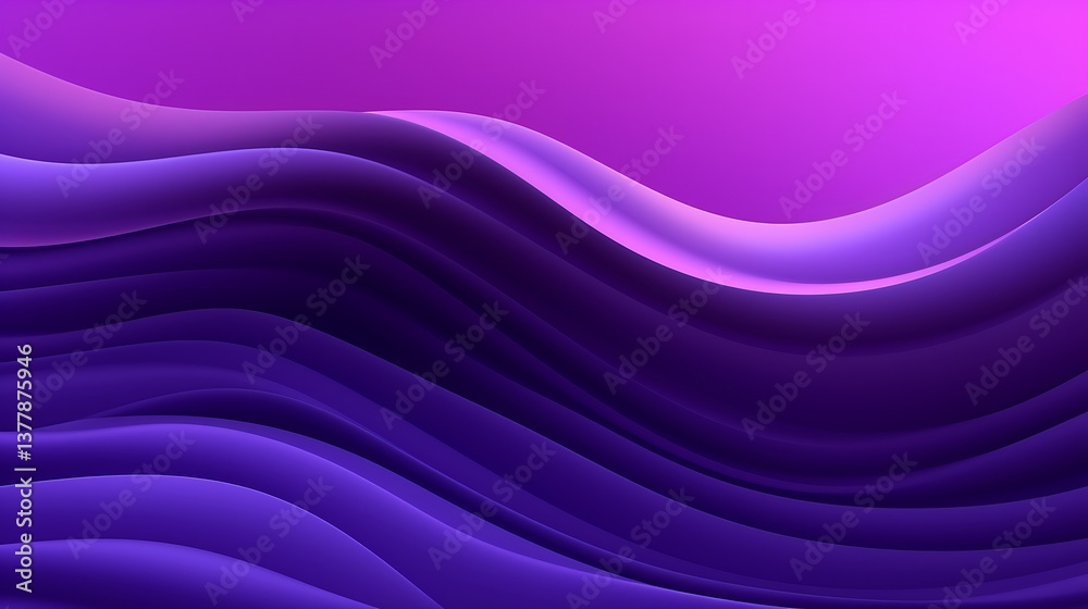 Naklejka premium Abstract Purple Waves Flowing Design Background