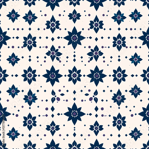 vector seamless pattern with floral elements