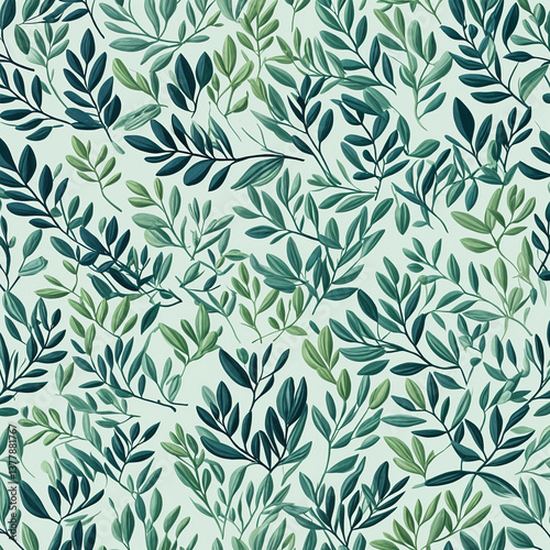 seamless background with leaves