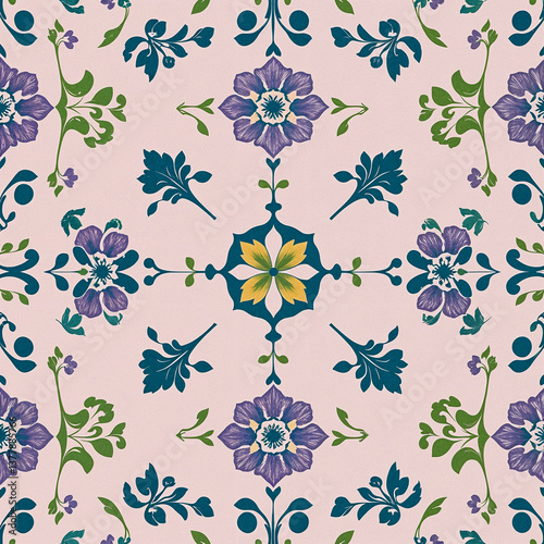 seamless pattern with flowers