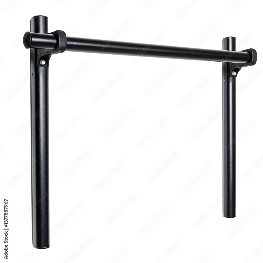 black horizontal pull-up bar mounted on wall ideal for exercise and fitness isolated on transparent white background black horizontal pull-up bar mounted on wall ideal for exercise and fitness isolated on transparent white background