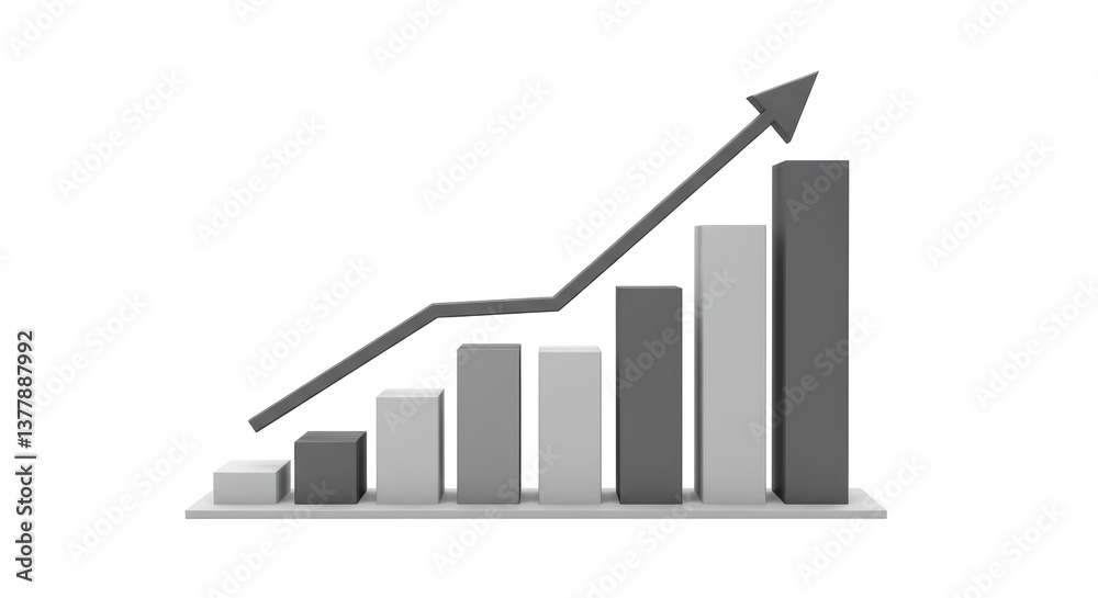 Isolated Business Growth Chart Isolated Business Growth Chart