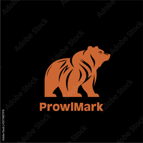 Timeless Bear Silhouette Logo in Precise Vector Format for Geometric Balance and Brand Appeal

