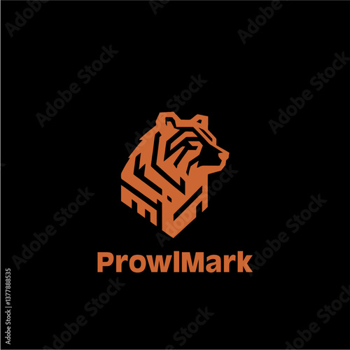 Timeless Bear Silhouette Logo in Precise Vector Format for Geometric Balance and Brand Appeal

