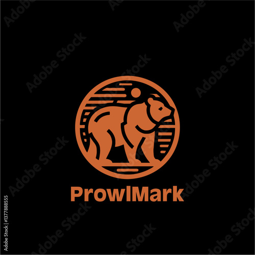Timeless Bear Silhouette Logo in Precise Vector Format for Geometric Balance and Brand Appeal

