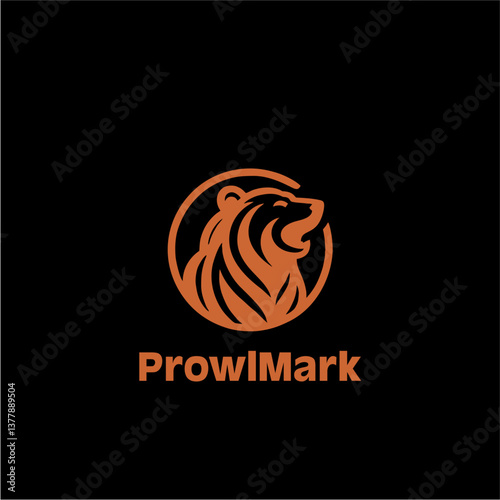 Timeless Bear Silhouette Logo in Precise Vector Format for Geometric Balance and Brand Appeal

