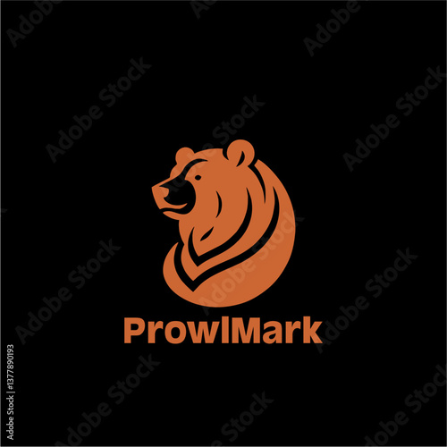 Timeless Bear Silhouette Logo in Precise Vector Format for Geometric Balance and Brand Appeal

