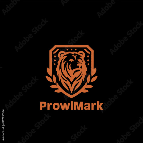 Timeless Bear Silhouette Logo in Precise Vector Format for Geometric Balance and Brand Appeal

