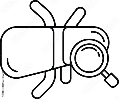 cartoon drawing of a liver with a magnifying glass over it