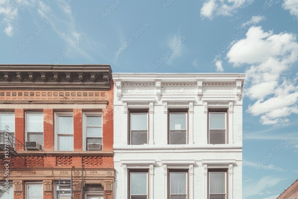 Obraz premium Urban street architecture building housing.