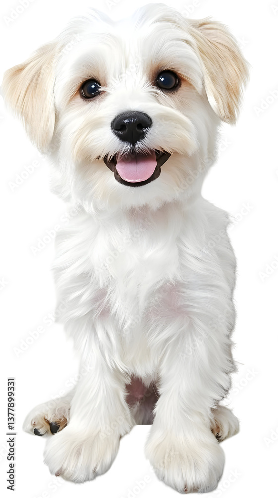 Isolated White Dog Illustration A Cute Puppy Smiling On Transparent Background Isolated White Dog Illustration A Cute Puppy Smiling On Transparent Background