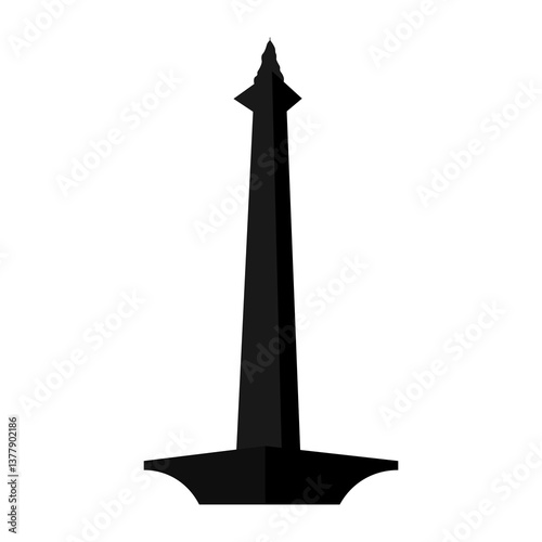 Silhouette of the Jakarta Monas Monument